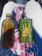 1930's Sewing Machine Oil Vintage Can An Bottle Of Oil