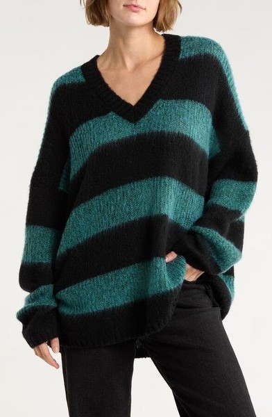 Women AllSaints Sweater Black Wool 44 / XXL / 52