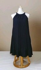 Shein Kleid 38 M Chiffon schwarz Plissee Plis...