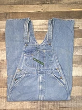 Key Overalls Mens 32x30 Light Wash Denim Carpenter Bibs Imperial Work Farmer