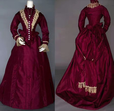 1870s Dinner Dress Victorian Edwardian Noble Duchess Ball Gown Gorgeous Queen