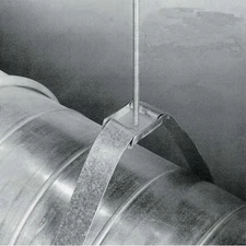 Duct Strap Hanger for 50 in Dia, Steel, 660 lb Capacity, 5/8 in H x 2-1/2 in L x