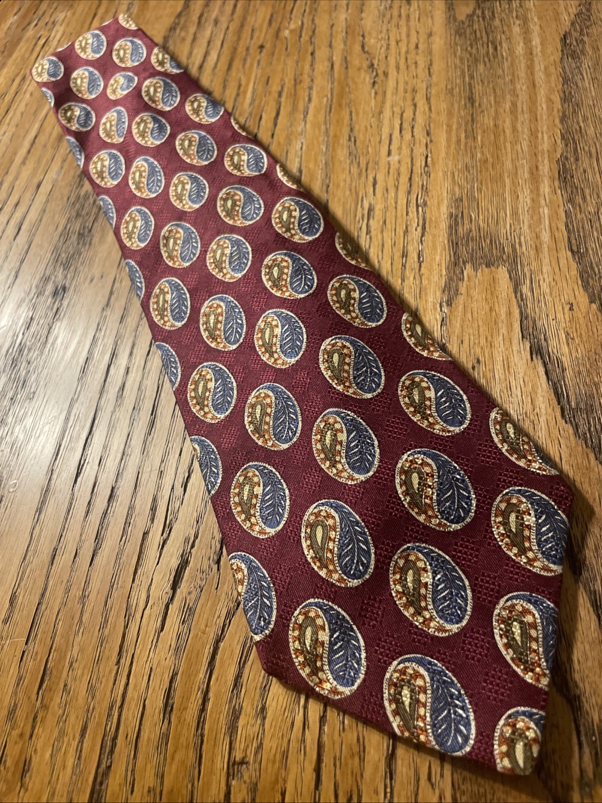 Vintage EUC Nordstrom Silk Foulard Paisley Tie Men’s Necktie Made In Italy