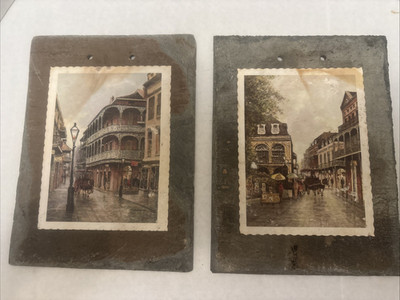 Nwe Orleans Royal Street (Rue Royale)St.Ann Street 8'' x 6'' art roofing slates