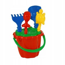 Großes Sandspielzeug Set Kinder 5 Teile Eimer Sieb Harke Schaufel Förmchen