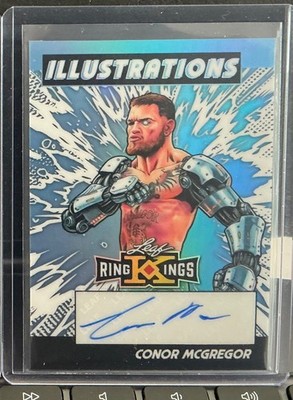 2026 Leaf Ring Kings Conor McGregor Auto Autograph Illustrations Blue #d /8