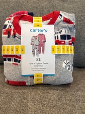 Carter's 2-pack 1-piece fleece sleepwear set. 3T