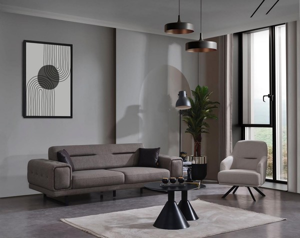Luxus Sofa Set 2Tlg Sessel Luxus Sofa Couch Dreisitzer Wohnzimmer Einrichtung-image