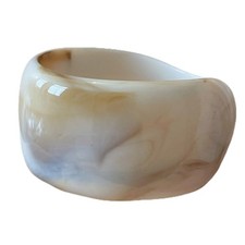 Square Round Acrylic Resin Bangle Colorful Wide Irregular Geometric Plastic - 02