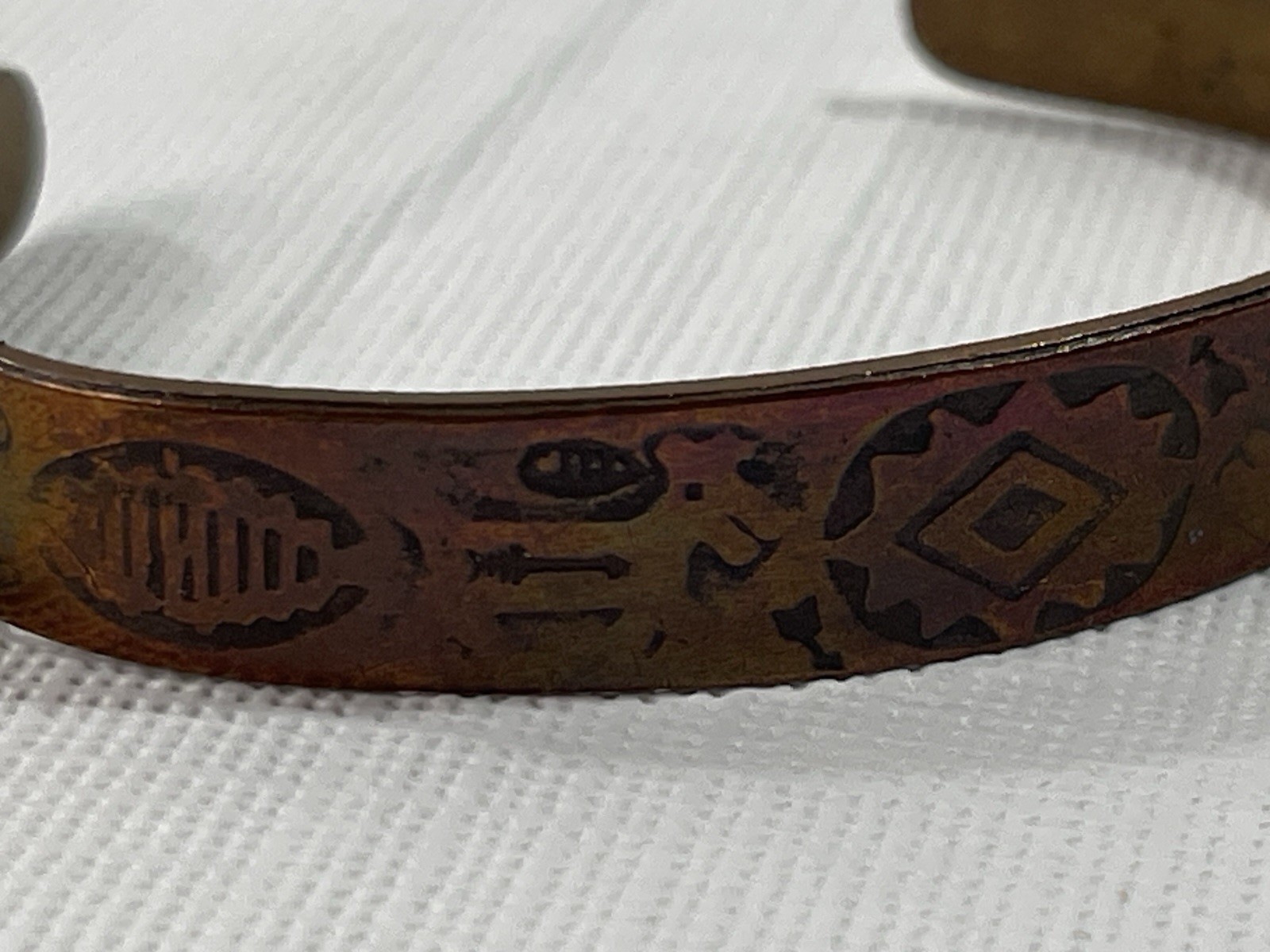 Vintage Solid Copper Cuff Bracelet – Southwestern… - image 6