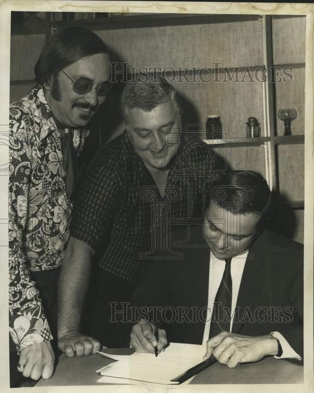1969 Press Photo James Nassikas, Frankie Assunto, Frank Musiello at CAF Benefit