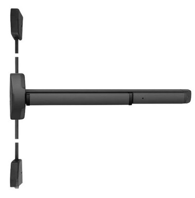 Accentra 6170FED Fire Rated Surface Vertical Rod Exit Device 36''x84'' Satin Black