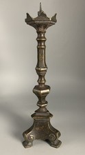 Messing Kerzenst&auml;nder Kerzenhalter; Gothic Stil; Dunkle Patina