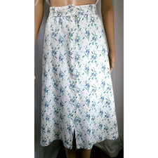 Vintage 90s PM Cambridge Petite Cotton Floral Midi Skirt Cottagecore Prairie