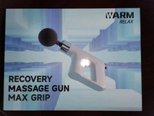 CIEPŁY RELAX Recovery Masaż Pistolet Max Grip Bezprzewodowy 4 głowice Ultra cichy NOWY W PUDEŁKU