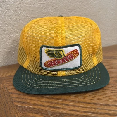 VTG Dekalb Seed Full Mesh Snapback Trucker Patch Hat Swingster USA MADE NOS - Image 1 of 4