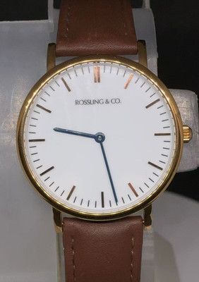 Rossling & Co 36mm Rose Gold Tone Swiss parts Men's Watch sapphire crystal Run