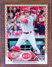 Spencer Steer 2023 Topps #489 Complete Set Gold Star Parallel Rookie Card RC