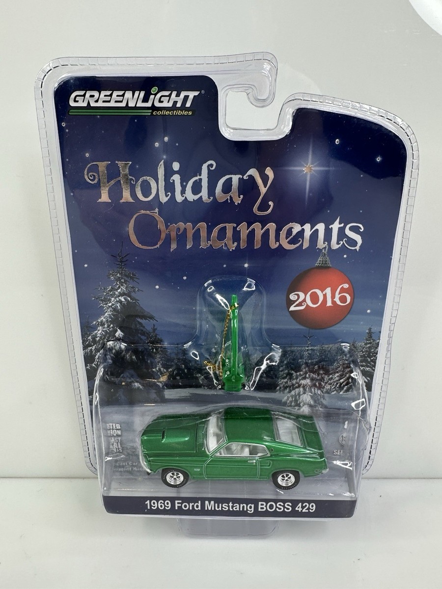 Greenlight Holiday Ornaments 2016 1969 Ford Mustang Boss 429 Green