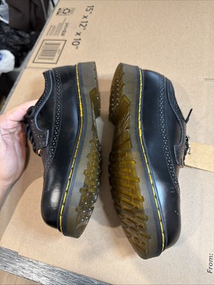 Dr Marten’s 3989 yellow stitch leather wingtip brogue size men UK 5 vintage ‘99 Unisex 3989 Yellow Stitch Smooth Leather Brogue Shoes Black  main image 4