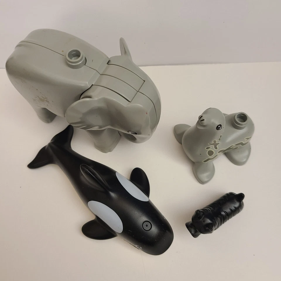 Lego Duplo Animales Figuras De Colección Zoo Elefante Ballena Foca Scottie Perro Lote Foto 3 de 4