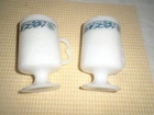 2 Vintage 70’s Corelle Old Town Blue Pedestal Coffee Cups