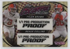 2024 Leaf Vivid Colorful Combos Duos 1/1 Tyler Brown Beaux Collins #CCD-33 s5q