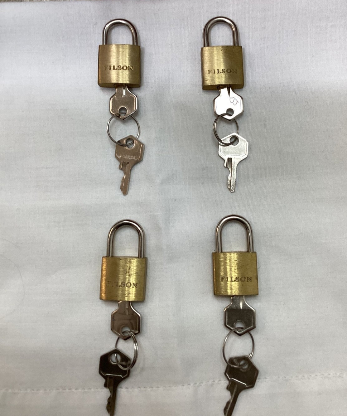 FILSON Vintage Brass Luggage Lock & 2 Keys Each | Made in USA | Four Available