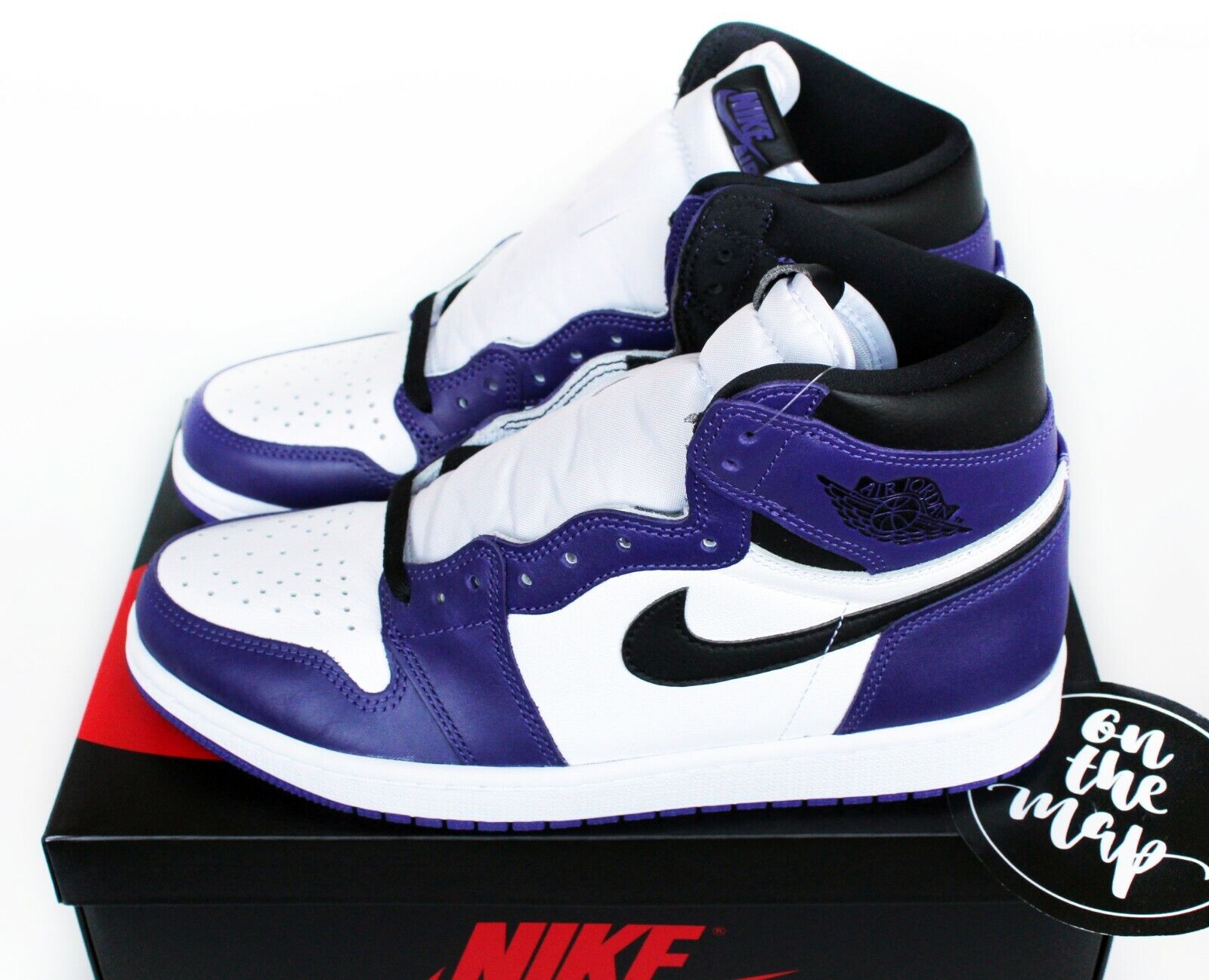 fordomme Gnaven Hindre Nike Air Jordan 1 Retro High OG Court Purple White Black UK 5 6 7 8 9 10 US  New | eBay