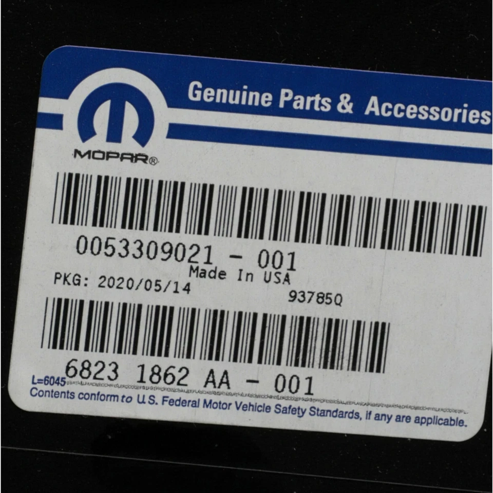 Cargador Dodge 2015-2023 protector frontal debajo del vientre fabricante de equipos originales nuevo Mopar 68231862Aa Foto 4 de 4