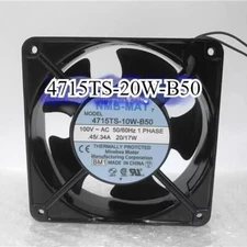 1X NMB-MAT 4715TS-10W-B50 Metal Cooling Fan 12038 AC100V 0.45A/0.34A 20W/17W