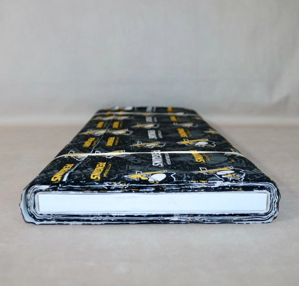 Pittsburgh Penguins ~ Logo On Logo Pattern NHL Cotton Fabric 1/4 Yard 9” X 44” - Image 4 of 4
