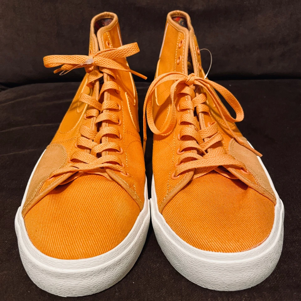 Nike SB Blazer Court Mid Premium Light Curry DH7479-700 Hombres 12 EE. UU. 46 Naranja Foto 2 de 4