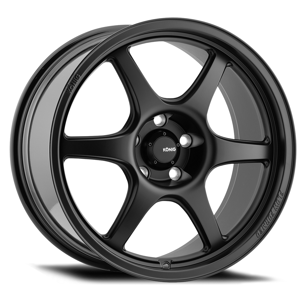 18x8.5 +43 Konig Hexaform 5x108 Matte Black Wheels (Set of 4) eBay