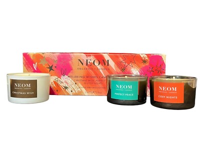 NEOM Wellbeing Wishes Candle Trio 75g - Geschenk/Geschenk