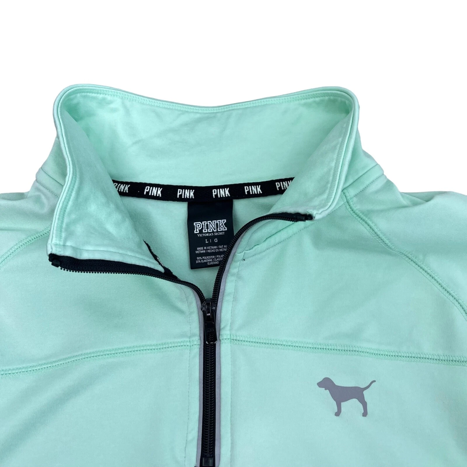 victoria-secret-vs 1/4 zip mock neck athletic pullover jacket