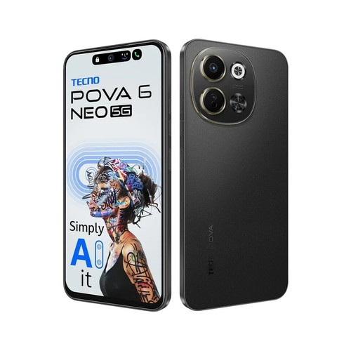 Tecno POVA 6 NEO 5G Midnight Shadow, 6GB 128GB Doble SIM-NFC-D6300 Potente - Imagen 2 de 12