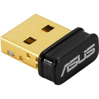 Black Bluetooth 5.0 USB Adapter Network Interface Controller for PCs and Laptops