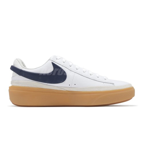 Nike Blazer Phantom Low White Midnight Navy Gum Men Casual Shoes HF3119-102 - Picture 3 of 8