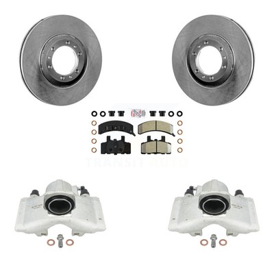 Front Brake Caliper Rotor  Semi-Metallic Pad Kit For Cadillac DeVille Fleet