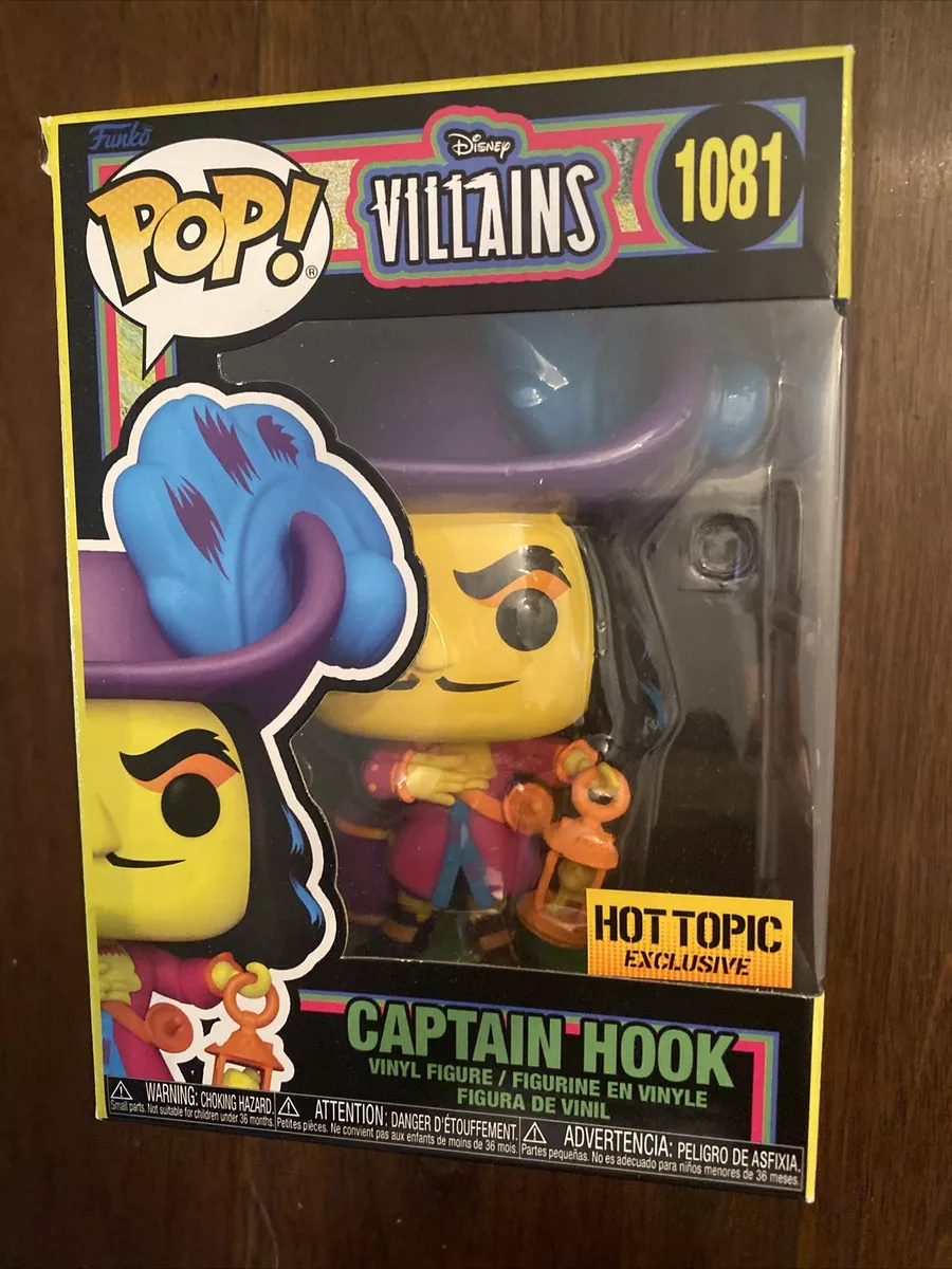 Funko POP! Disney Villains Captain Hook Black Light Hot Topic 1081