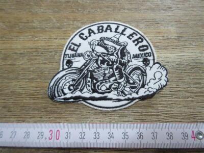 Patch El Caballero Tijuana Mexico Biker Bobber Chopper Cafe Racer HD Aufnäher