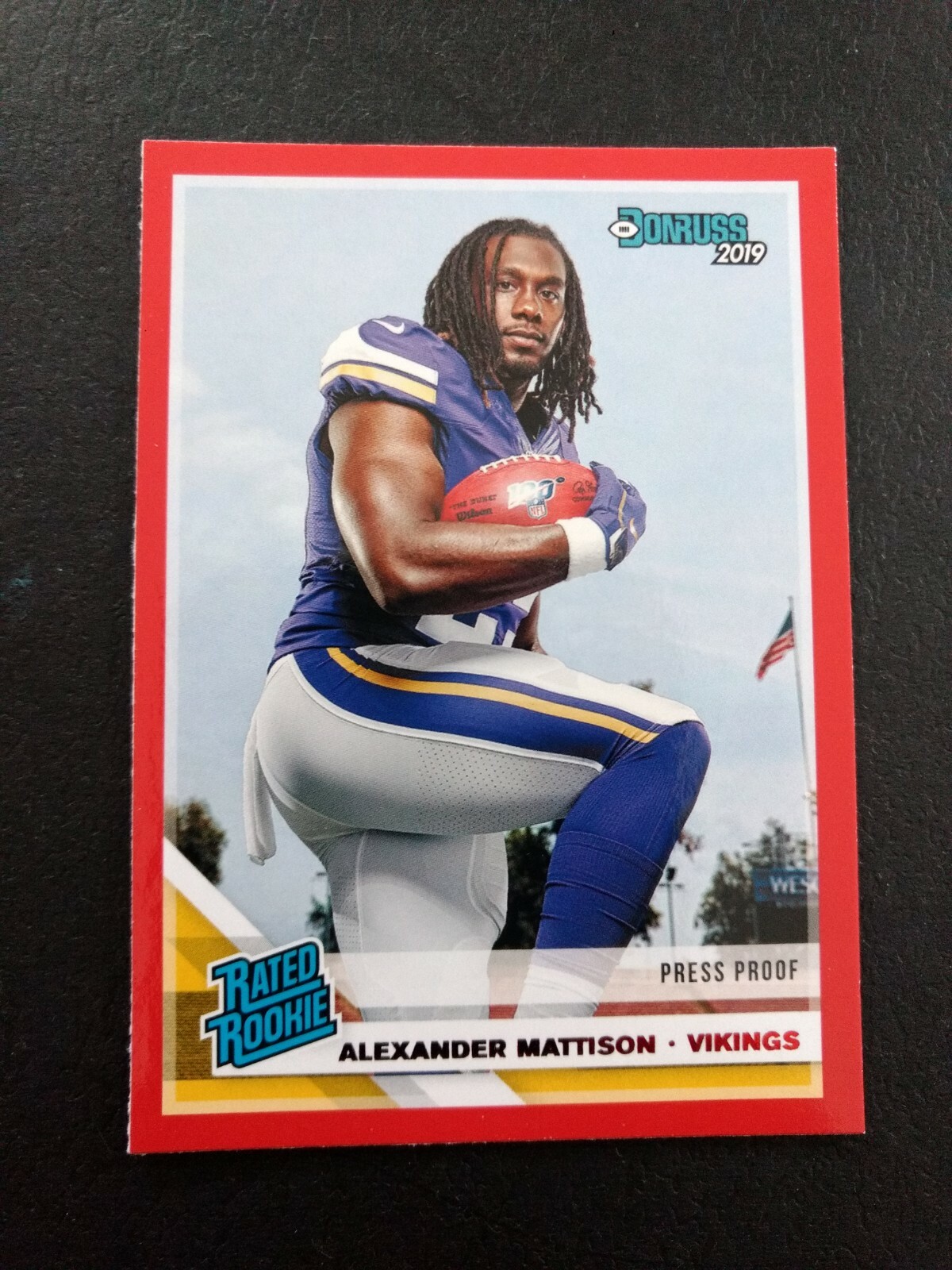ALEXANDER MATTISON 2019 Donruss RED PRESS PROOF RC #331 Minnesota Vikings