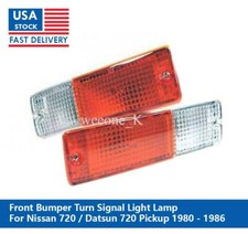 Pair Front Bumper Light Lamp For Nissan Datsun 720 Pickup 1980-1986 Pair Front Bumper Light Lamp For Nissan Datsun 720 Pickup 1980-1986