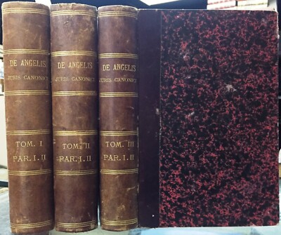 (Libri Juridici) De Angelis - PRAELECTIONES JURIS CANONICI - 3 VOL. IN VI TOMI