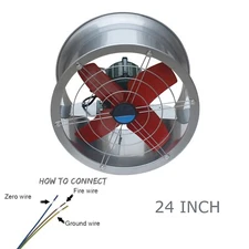 220V 24'' Explosion-proof Axial Fan Cylinder Pipe Fan 1400r/min Factory Industry