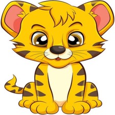 30 Custom Little Cute Tiger Personalized Address Labels