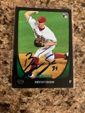 Bryan Shaw Signed 2011 Bowman Draft Auto Arizona Diamondbacks # 42