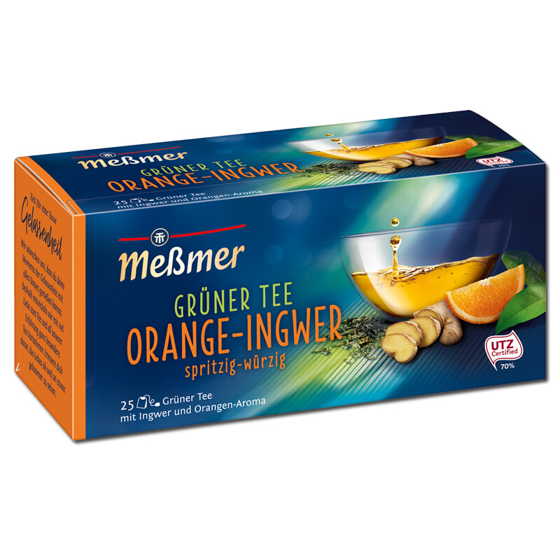 (46,05€/1kg) Meßmer Grüner Tee Orange-Ingwer, 1 Packung 25 Teebeutel