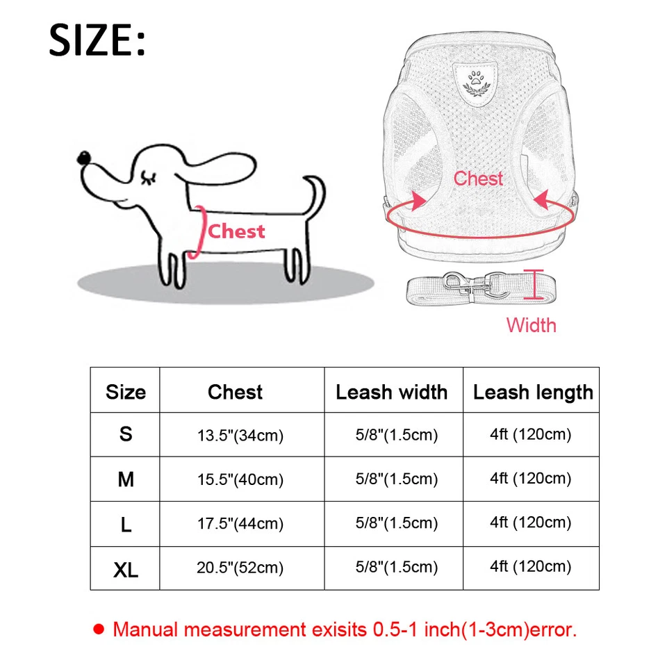 Cat Harness Mesh Breathable Kitten Harness Set Small Large Extra Large Blue Grey - Image 2 of 4